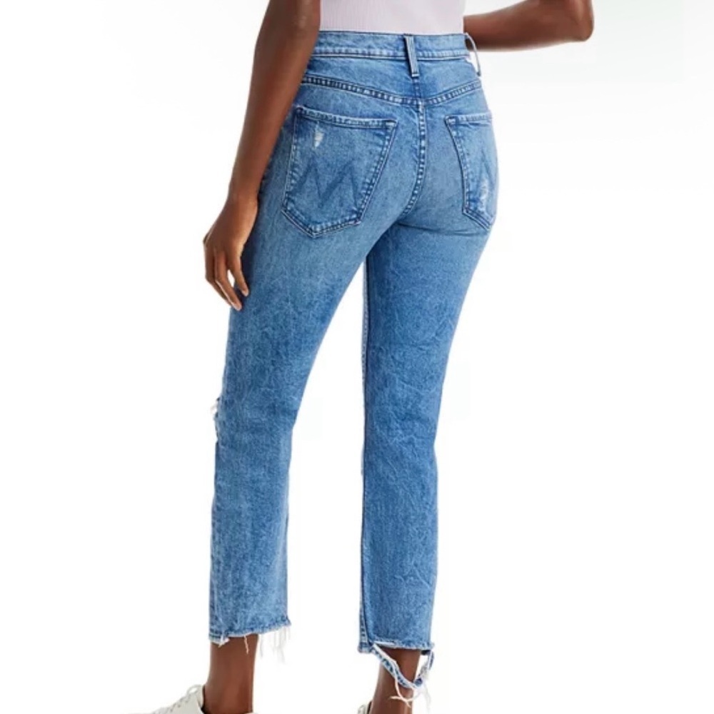 Mother The Tomcat High Rise Button Fly Distressed Jeans Women 26 Completely Over - Picture 2 of 12